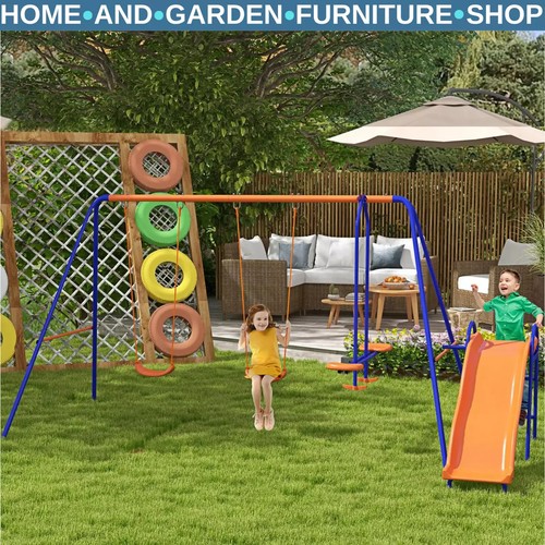 Metal garden swing set - in, 1