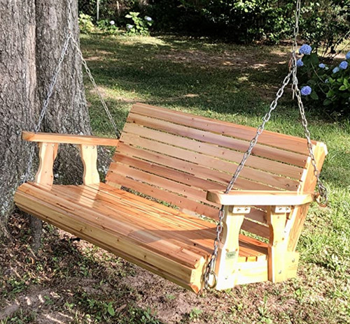 5ft wooden porch swing outdoor - wooden,
