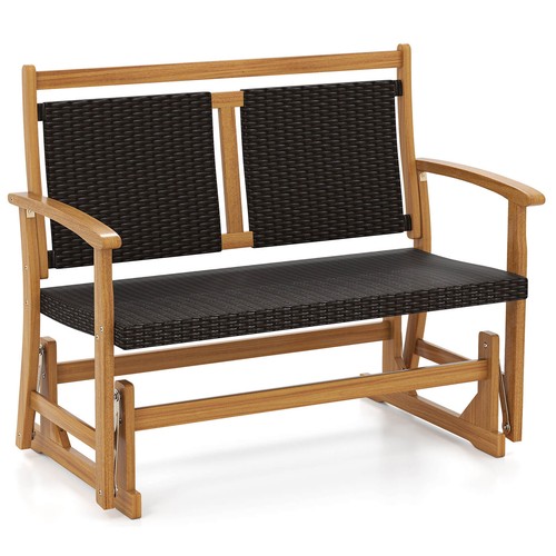 Patio rattan glider bench - patio,