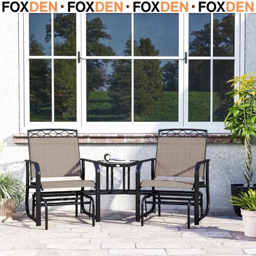 Double outdoor glider chair - outdoor, chair,