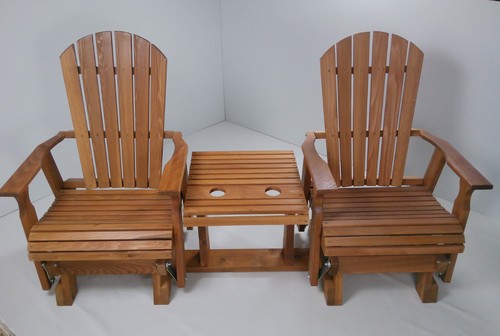 Cedar fan back settee - cedar, fan-back