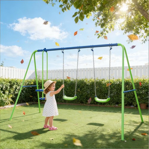 Heavy duty metal swing set - metal,