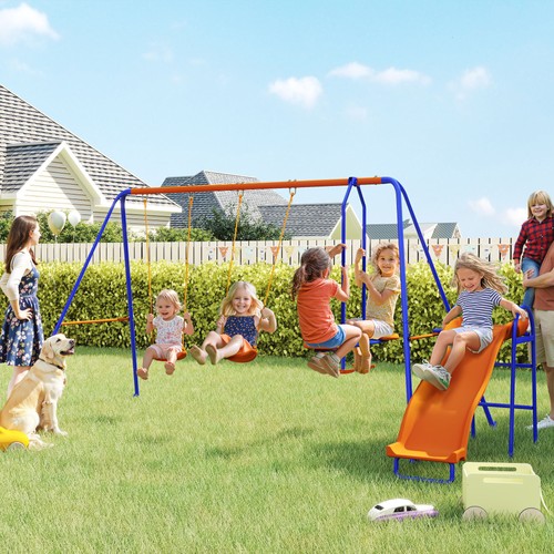 Garden swing set with - in,