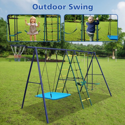 Swing set with climbing - swing,