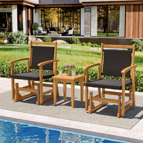 Outdoor wooden glider chair - wooden,