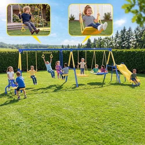 Kids metal swing set - kids,
