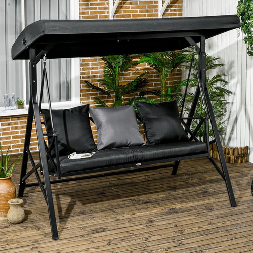 Seat patio swing chair - 3-seat,