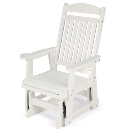 Poly lumber patio glider - poly, w/cup