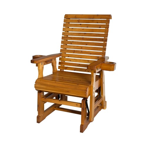 Wooden outdoor patio glider - wooden,